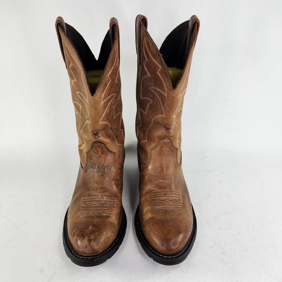 Ariat Men's Ironside 10005937 Cowboy boot US 12 D Brown Leather western boot - Picture 2 of 11